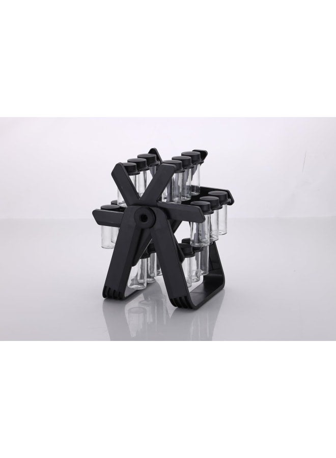 نيو فلام Neoflam Ferris Wheel 18 Jar Glass Spice Rack multicolour - Image 3