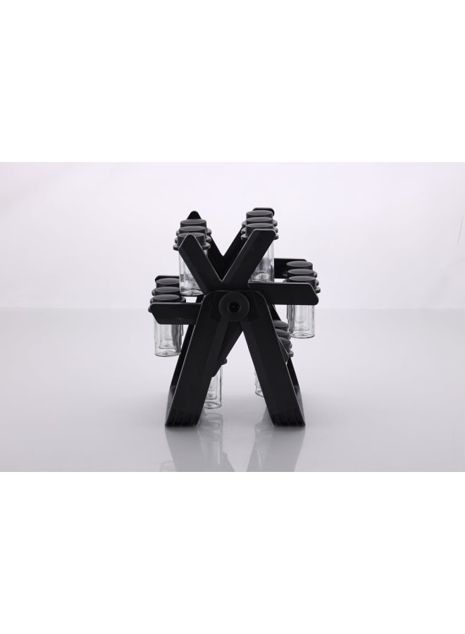 نيو فلام Neoflam Ferris Wheel 18 Jar Glass Spice Rack multicolour - Image 2