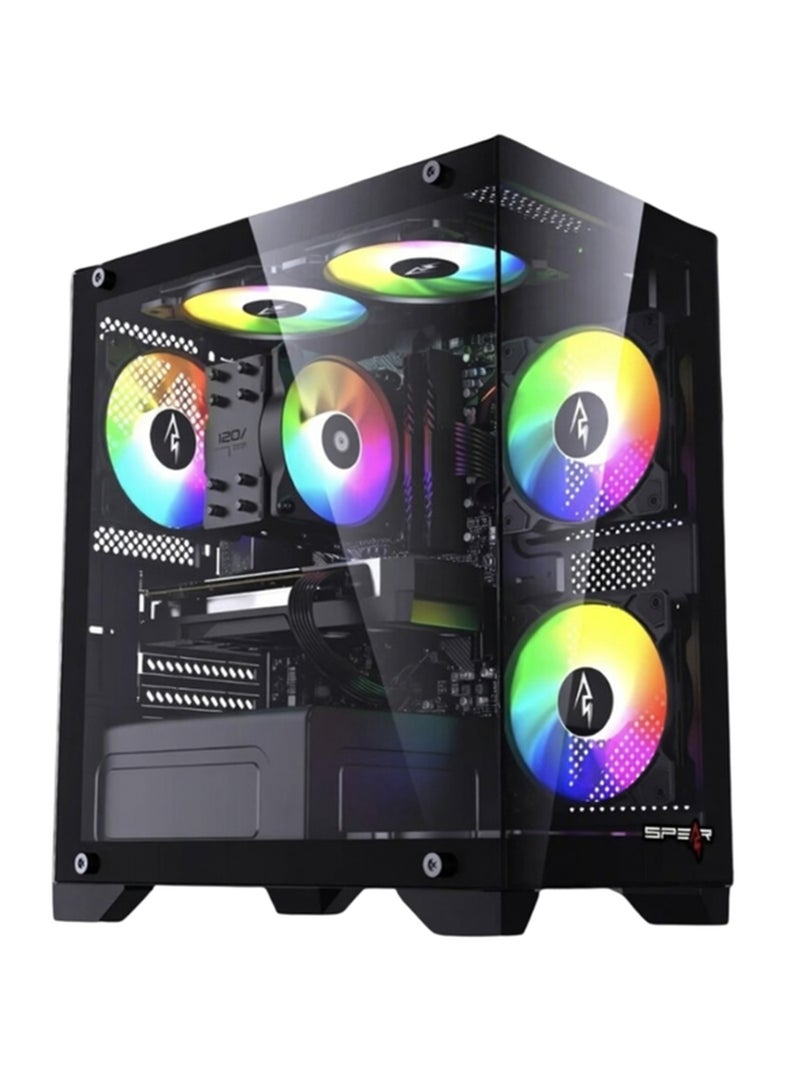 قصر الحاسبات جهاز كمبيوتر للألعاب بمعالج Intel Core i5 14400F / ذاكرة وصول عشوائي 16 جيجابايت / قرص SSD M.2 بسعة 1 تيرابايت / بطاقة رسومات Nvidia GeForce RTX 5060 بسعة 8 جيجابايت / نظام التشغيل Windows 11 Pro - Image 1