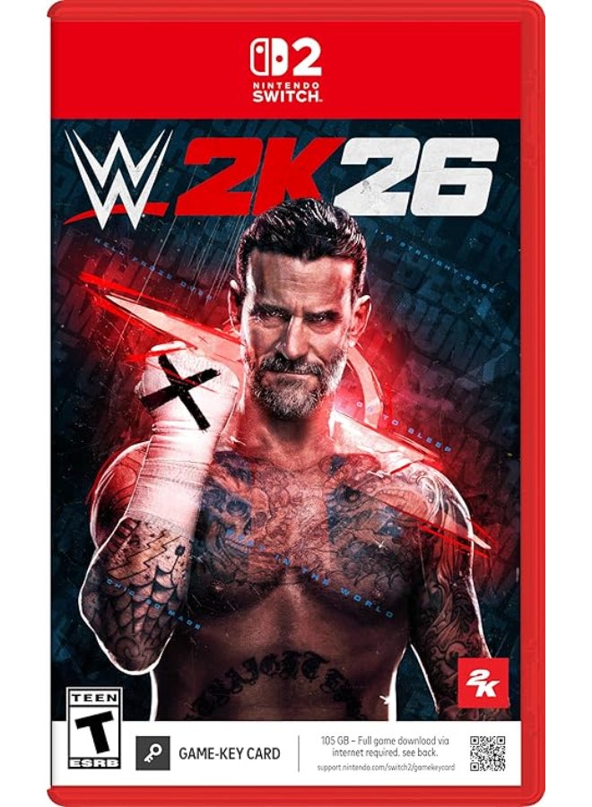 2كي WWE 2K26 سويتش 2 (بطاقة مفتاح اللعبة) النسخة الدولية - Image 1