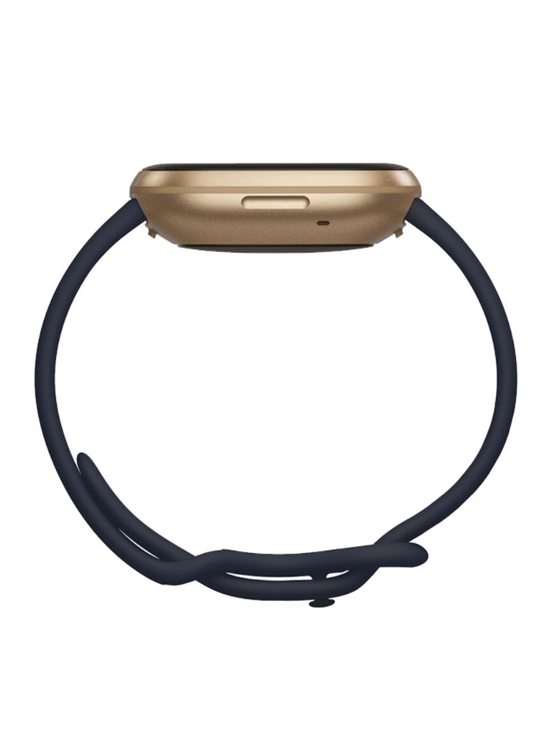 Fitbit Renewed - Versa 3 Health & Fitness Smartwatch Midnight/Soft Gold Aluminium - Image 5