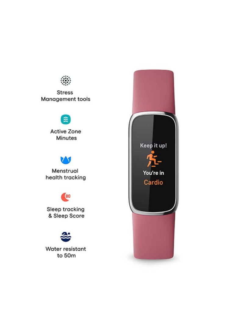 Fitbit Renewed - Luxe Fitness And Wellness Tracker Orchid/Platinum - Image 2