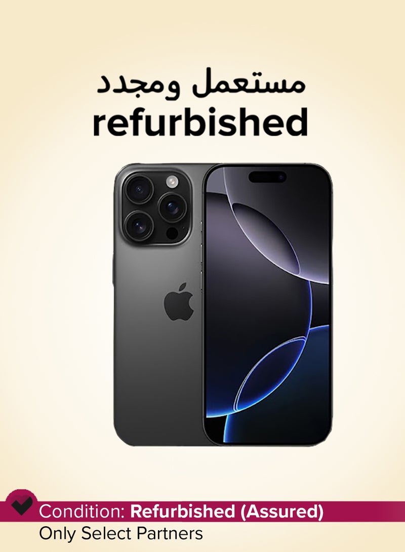 Apple Refurbished - iPhone 16 Pro 256GB Black Titanium 5G With Facetime - International Version - Image 1