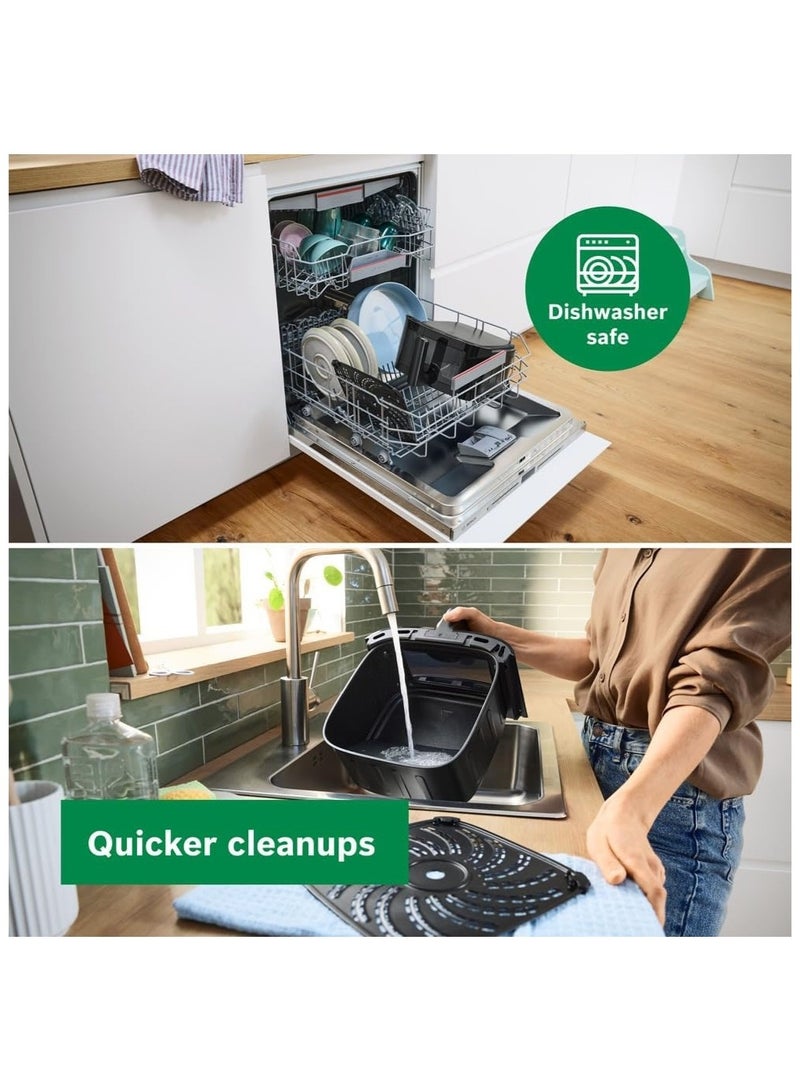 بوش 7.2L Series 6, Air Fryer, Rapid Air Touchscreen Family Size, 1800W, Built for Faster Cooking And Quicker Clean Ups 7.2 L 1800 W MAF671B0GB black - Image 4