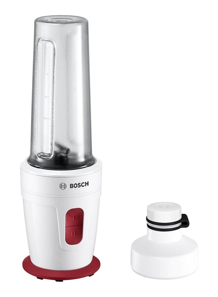 بوش Hand Blender, On The Go, Blend Directly into Bottle, Mini Blender, BPA Free, German Engineering MMBP1000GB white - Image 1