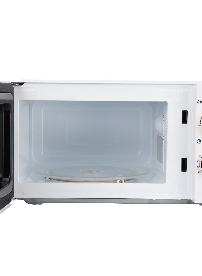 Olsenmark 20L Solo Microwave Oven 1100W ,35-Min Timer, 245mm Turntable, Powder-Coated Cavity, White with Rose Gold Knob and Handle 20 L 1100 W OMMO7059 white - Image 4