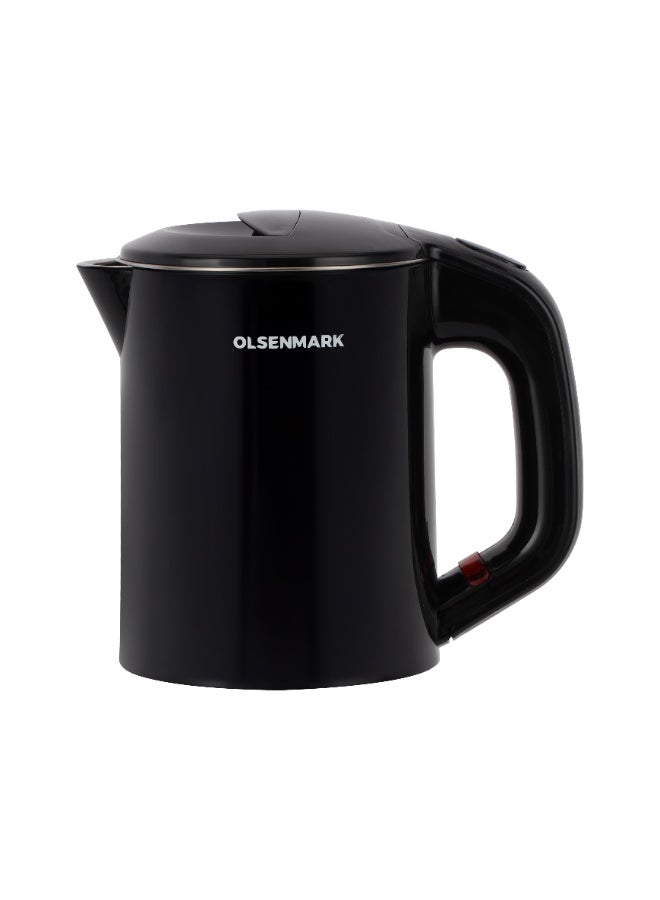 Olsenmark 0.8L Electric Kettle Coffee Table Set – OMK7067 | 600W, Concealed Heating, Auto Power-Off, 360° Base, Includes 2 Mugs & Serving Tray – Black 0.8 L 600 W OMK7067 black - Image 4
