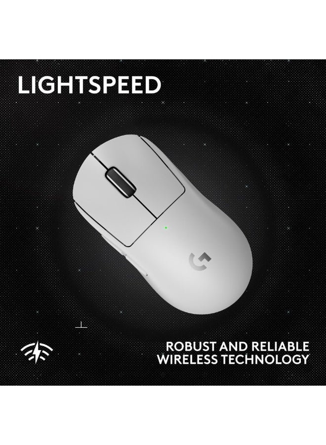 Logitech G PRO X SUPERLIGHT 2 SE wireless gaming mouse, 60 g pro-grade mouse with 5 programmable buttons, 44K DPI sensor, 888+ IPS, 1 kHz report rate, USB-C charging for PC/Mac - White - Image 3