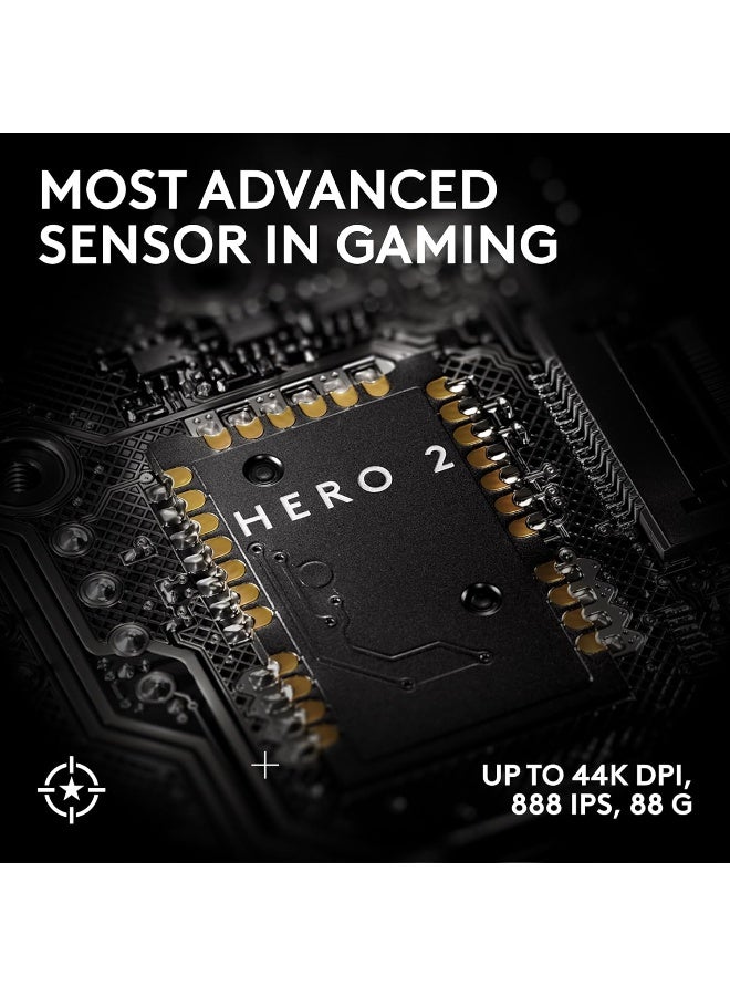 Logitech G PRO X SUPERLIGHT 2 SE wireless gaming mouse, 60 g pro-grade mouse with 5 programmable buttons, 44K DPI sensor, 888+ IPS, 1 kHz report rate, USB-C charging for PC/Mac - White - Image 2