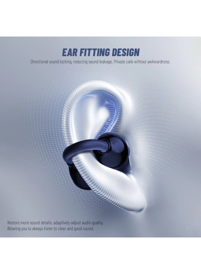 Philips Earbuds, Bluetooth Earbuds, BT Headphone, Open Ear Ring True Open Ear Headphones, True Wireless Earbuds - Open-Ear Clip-On Wireless Earbuds - 4.3g Ultra-Light, 360° Surround Sound, Ambient Transparent Mode, Non-In-Ear Comfort Fit, Sound Leakage Reduction for Sports, Workouts, Running & iPhone Android TAT3469 Blue - Image 5