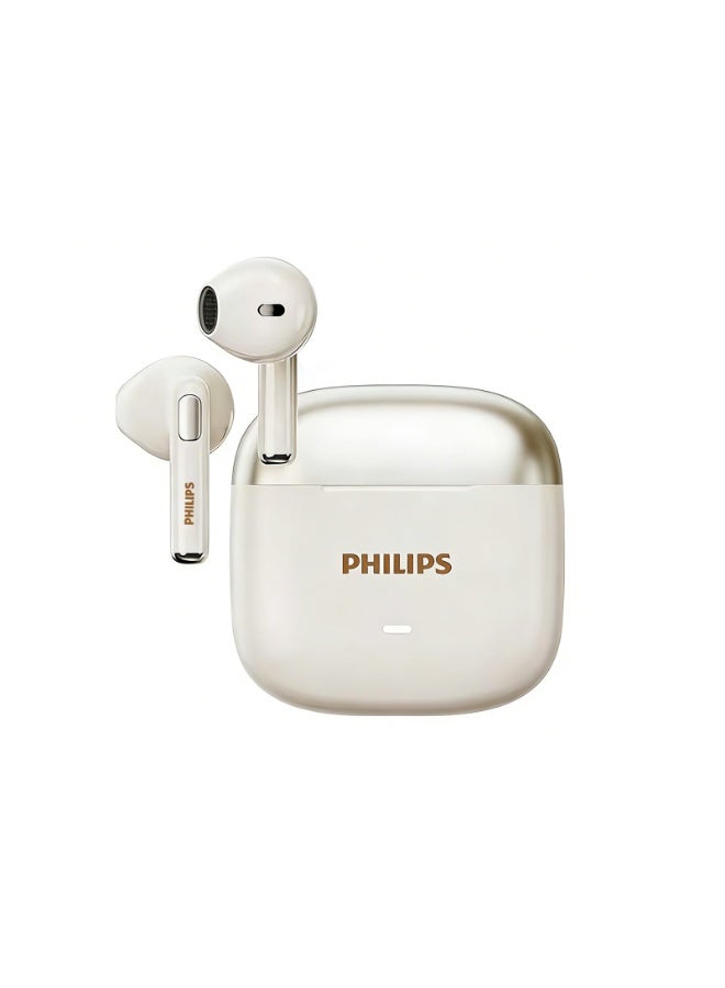 Philips Earbuds, Bluetooth Earbuds, Headphone, Open Ear Ring True Open Ear Headphones, True Wireless Earbuds - Bluetooth ， In-Ear Headphones， Bluetooth 6.0 Headphones with AI Call Noise Reduction, Hi-Fi Spatial Audio, U-Shaped Comfort Fit, Low Latency for Sports, Work, Travel & iPhone Android TAT1420 White - Image 1