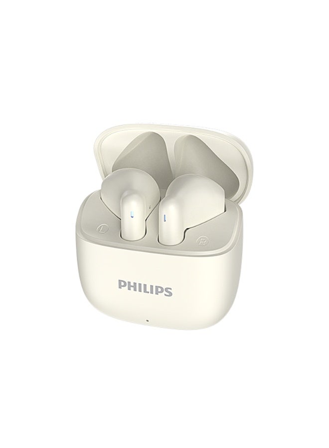 Philips Earbuds, Bluetooth Earbuds, Headphone, Open Ear Ring True Open Ear Headphones, True Wireless Earbuds - Bluetooth ， In-Ear Headphones， 6.0 - AI Call Noise Reduction, 20H Playtime, 13mm Dynamic Driver, Lightweight Portable In-Ear Earphones for iPhone Android  TAT1020 White - Image 1