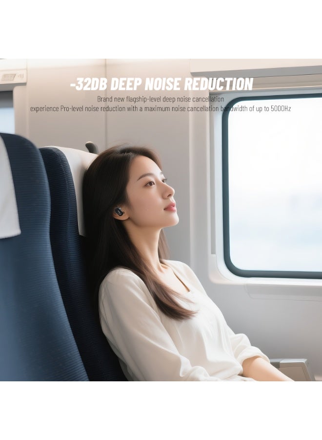 Philips Earbuds, Bluetooth Earbuds, BT Headphone, Open Ear Ring True Open Ear Headphones, True Wireless Earbuds - Bluetooth ， In-Ear Headphones 5.4 Headphones with -32dB ANC, AI Call Noise Reduction, 0.06s Low Latency Gaming, Hi-Fi Spatial Audio for iPhone Android Black - Image 5