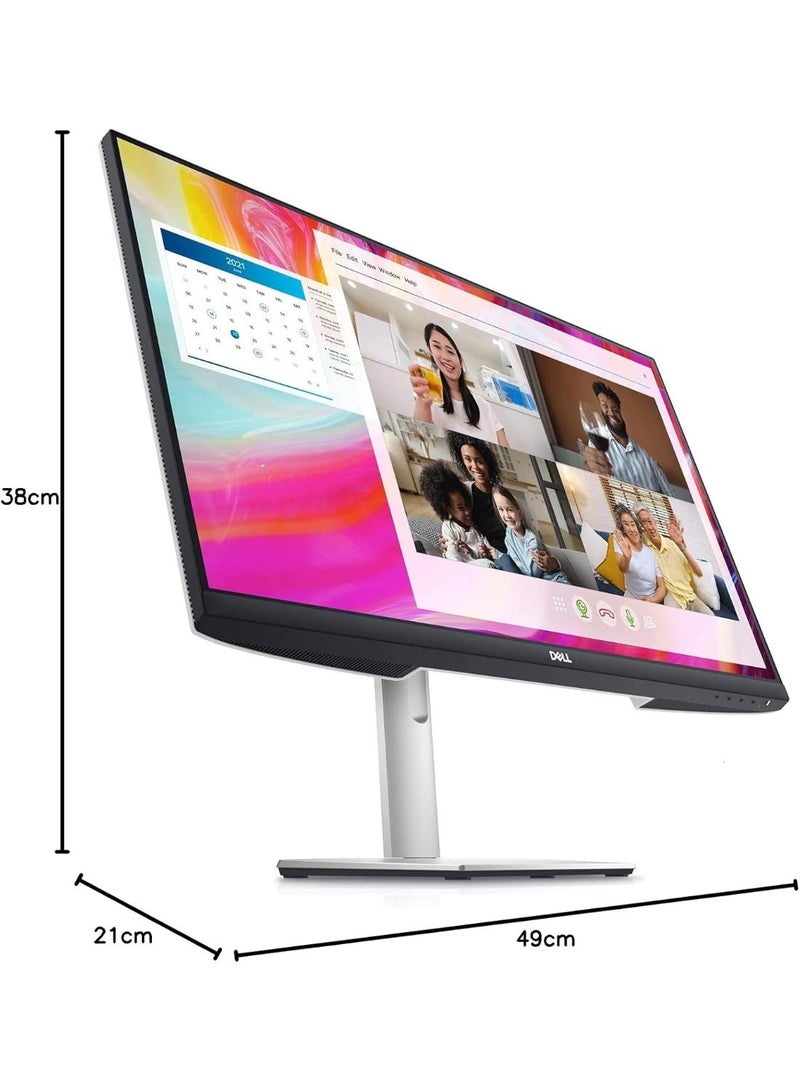 ديل S2722DZ 27 inch Work From Home -Monitor, Video Conferencing Features - Built-In -Camera, Noise-Cancelling Dual Microphones, USB-C connectivity, 16:09 Aspect Ratio, QHD - Silver - Image 2