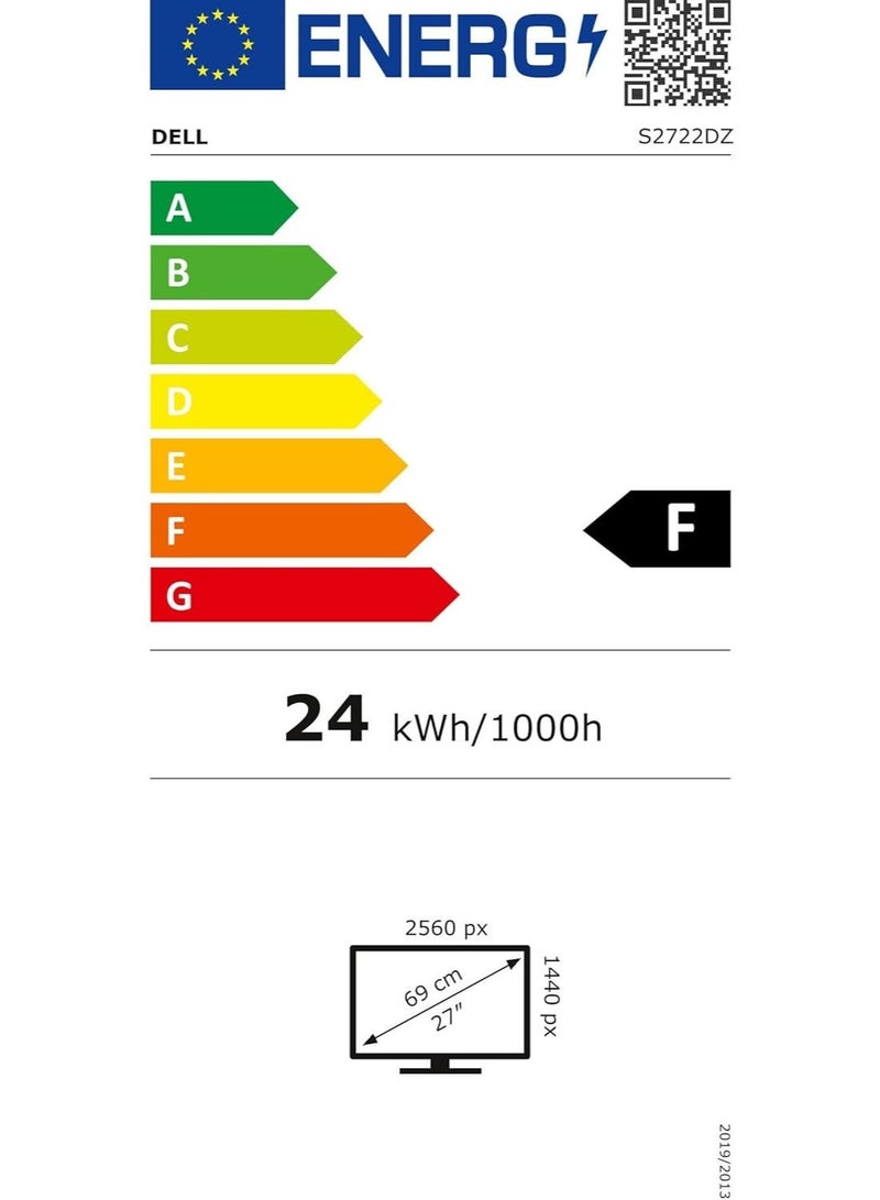ديل S2722DZ 27 inch Work From Home -Monitor, Video Conferencing Features - Built-In -Camera, Noise-Cancelling Dual Microphones, USB-C connectivity, 16:09 Aspect Ratio, QHD - Silver - Image 5