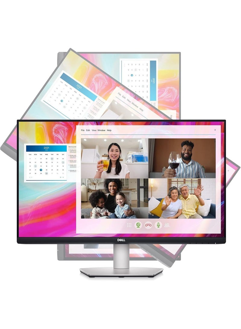 ديل S2722DZ 27 inch Work From Home -Monitor, Video Conferencing Features - Built-In -Camera, Noise-Cancelling Dual Microphones, USB-C connectivity, 16:09 Aspect Ratio, QHD - Silver - Image 4