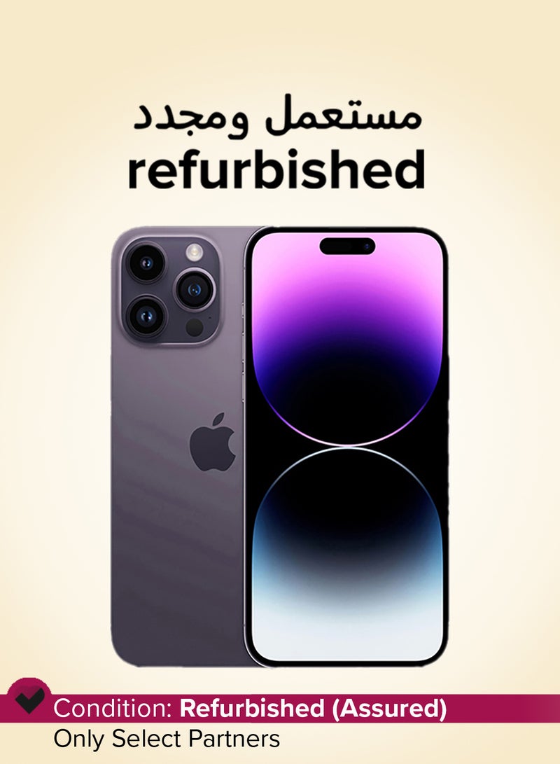 Apple Refurbished - iPhone 14 Pro Max 256GB Deep Purple 5G With Facetime - USA Version (e-SIM only) - Image 1