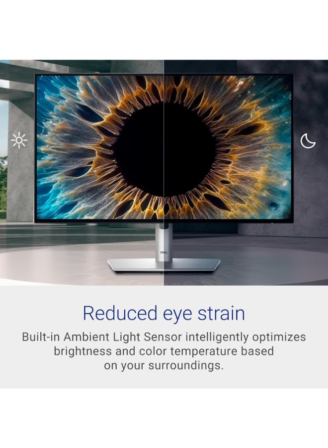 DELL UltraSharp U2424H – 23.8" FHD IPS Monitor, 120Hz, 5ms, USB-C (90W), HDMI, DP, RJ-45, Height Adjustable Stand ‎Black/Grey - Image 5