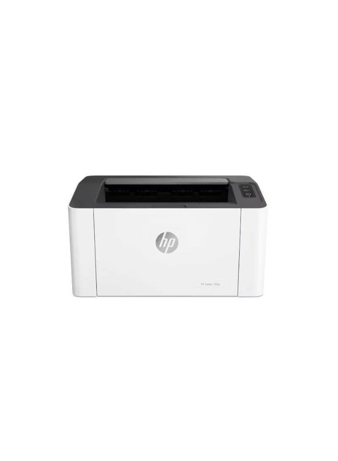 HP LaserJet 108W Laser Printer- 4ZB80A White/Black - Image 1