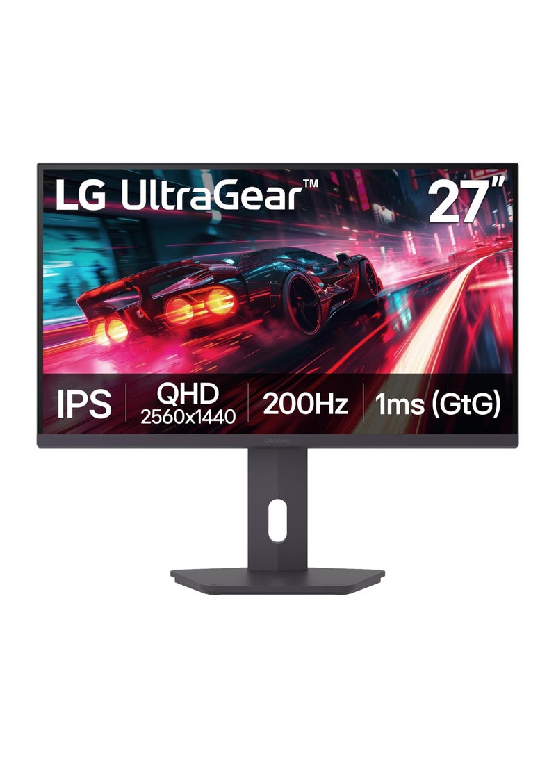 LG 27 Inch UltraGear™ G6 QHD Gaming Monitor, 200Hz, 1ms, HDR 400, AMD FreeSync Premium, Black Stabilizer, Smart Energy Saving, HDMI 2.1x2, DisplayPort 1.4 x1, Tilit/Height/Swivel/Pivot Black - Image 1