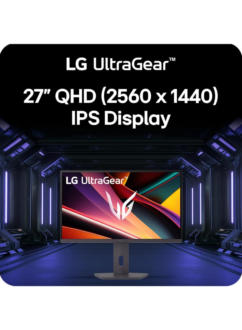 LG 27 Inch UltraGear™ G6 QHD Gaming Monitor, 200Hz, 1ms, HDR 400, AMD FreeSync Premium, Black Stabilizer, Smart Energy Saving, HDMI 2.1x2, DisplayPort 1.4 x1, Tilit/Height/Swivel/Pivot Black - Image 2