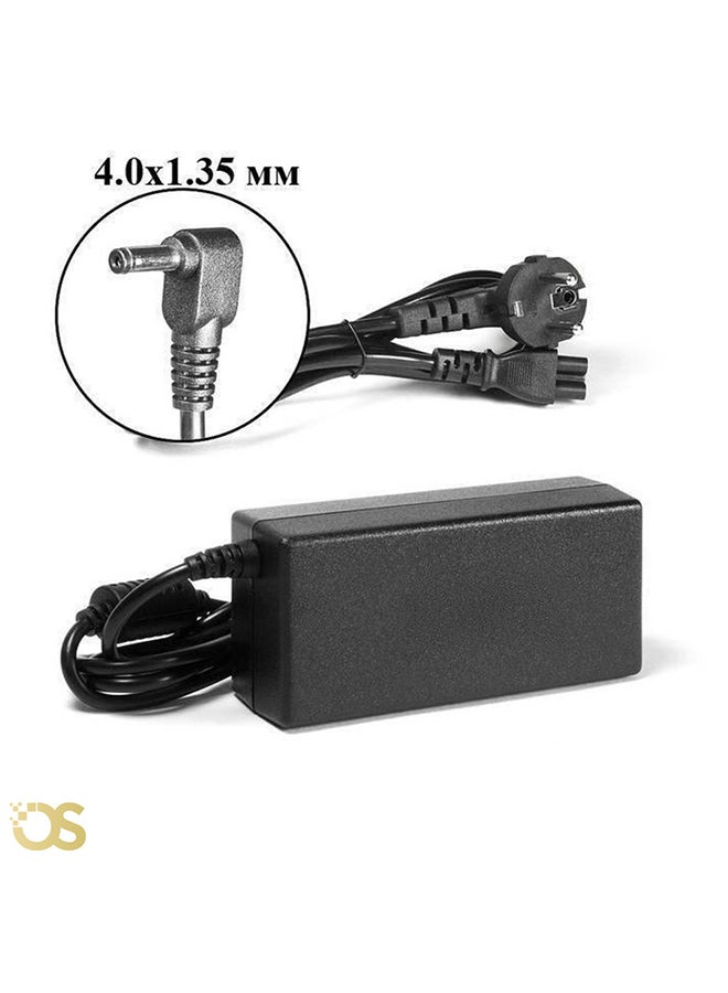 ASUS Laptop charger compatible with Asus comes with a connector size (4.0×1.35mm) ASUS NEW (40135), suitable for compatible devices with the same standard specifications, includes the adapter and AC power cable, safe, fast, and stable charging, with a 1-month warranty from OS STORE. 17cm BLACK - Image 1