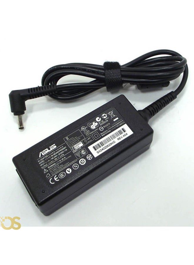 ASUS Laptop charger compatible with Asus comes with a connector size (4.0×1.35mm) ASUS NEW (40135), suitable for compatible devices with the same standard specifications, includes the adapter and AC power cable, safe, fast, and stable charging, with a 1-month warranty from OS STORE. 17cm BLACK - Image 2