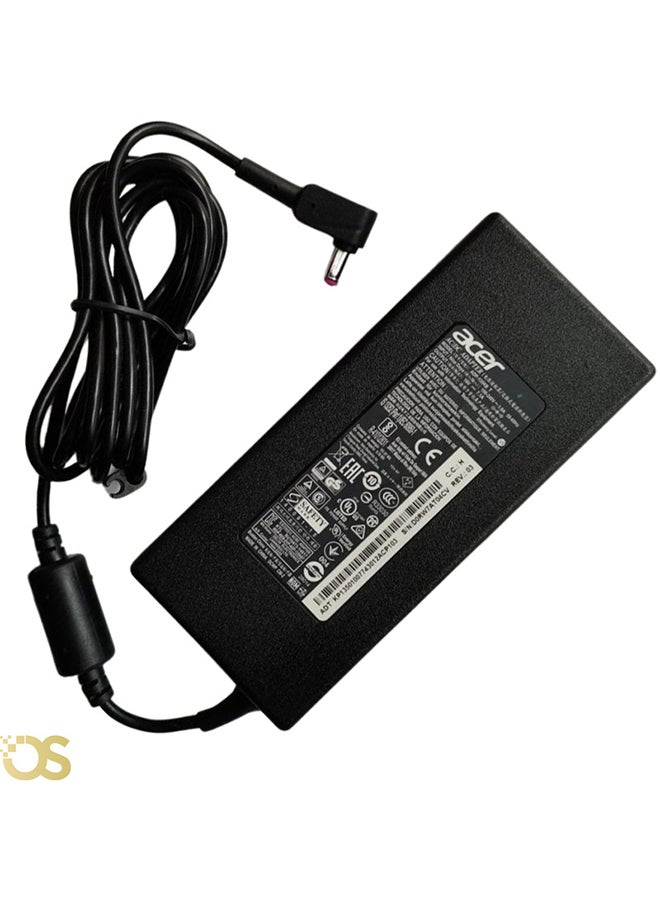 Acer Laptop charger compatible with Acer, comes with a connector size (5.5×1.7mm) ACER (5517), suitable for compatible devices with the same standard specifications, includes the adapter and AC power cable, safe, fast, and stable charging, with a 1-month warranty from OS STORE. 17cm BLACK - Image 4