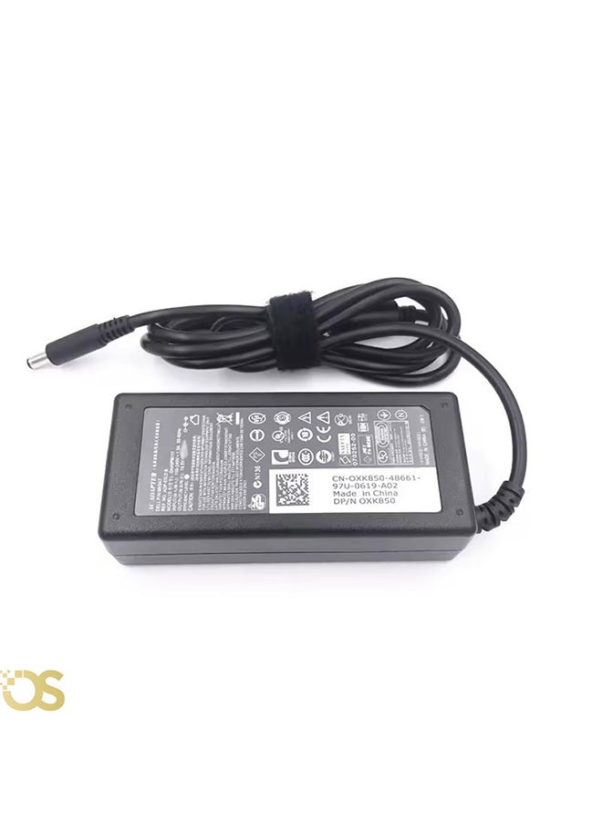 ديل Laptop charger compatible with Dell  3.34A, comes with a connector size (4.5×3.0mm) xps (4530), suitable for compatible devices with the same standard specifications, includes the adapter and AC power cable, safe, fast, and stable charging, with a 1-month warranty from OS STORE. 17cm BLACK - Image 3