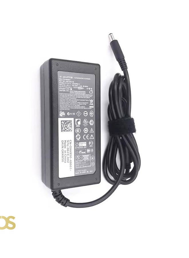 ديل Laptop charger compatible with Dell  3.34A, comes with a connector size (4.5×3.0mm) xps (4530), suitable for compatible devices with the same standard specifications, includes the adapter and AC power cable, safe, fast, and stable charging, with a 1-month warranty from OS STORE. 17cm BLACK - Image 2