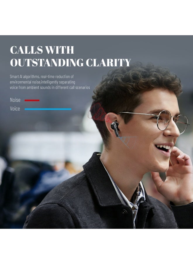 Philips Earbuds, Bluetooth Earbuds, Headphone, Open Ear Ring True Open Ear Headphones, True Wireless Earbuds - Bluetooth ， In-Ear Headphones， Bluetooth 6.0 Headphones with AI Call Noise Reduction, Hi-Fi Spatial Audio, U-Shaped Comfort Fit, Low Latency for Sports, Work, Travel & iPhone Android TAT1420 Black - Image 5