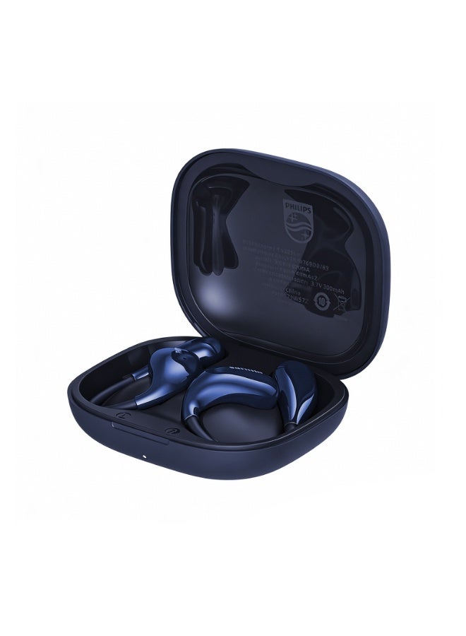 Philips Earbuds, Bluetooth Earbuds, Headphone, Open Ear Ring True Open Ear Headphones, True Wireless Earbuds - Bluetooth ， In-Ear Headphones，  Bluetooth 5.4 Headphones with Touch Control, Long-Lasting Battery, 360° Stereo Sound, Comfortable Open-Ear Fit, Non-Slip for Sports, Running, Workouts & iPhone Android TAT2769 Blue - Image 1