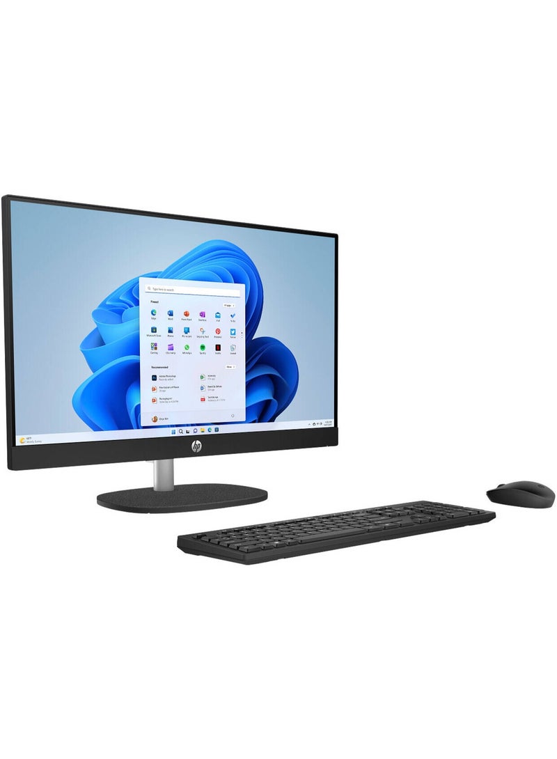 HP 24-cr0343nh 23.8” All-in-One PC – Intel Core i5-1334U, 8GB RAM, 512GB NVMe SSD, 23.8" FHD IPS Touchscreen, Intel Iris Xe Graphics, Wi-Fi 6, FHD Webcam, FreeDOS, (BY1X6EA) | Black Black - Image 2