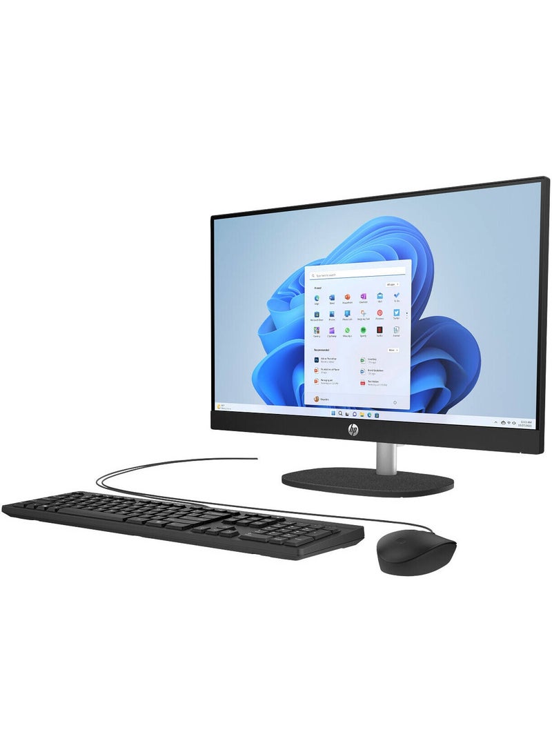 HP 24-cr0343nh 23.8” All-in-One PC – Intel Core i5-1334U, 8GB RAM, 512GB NVMe SSD, 23.8" FHD IPS Touchscreen, Intel Iris Xe Graphics, Wi-Fi 6, FHD Webcam, FreeDOS, (BY1X6EA) | Black Black - Image 3