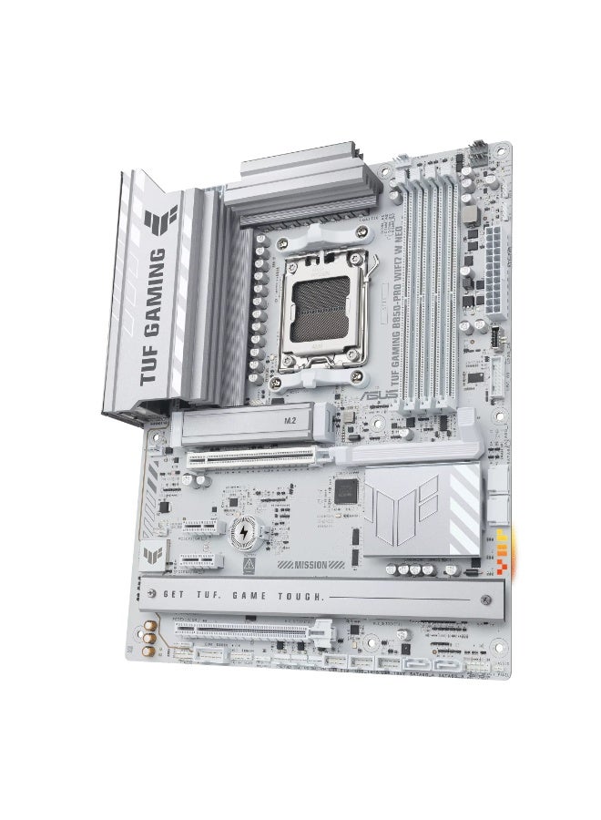 ASUS TUF GAMING B850-PRO WIFI7 W NEO AM5 ATX Motherboard – DDR5 9000MHz (OC) 4x DIMM, PCIe 5.0 x16, 2.5Gb Ethernet, Wi-Fi 7, M.2 PCIe 5.0/4.0, AI Cooling & BIOS FlashBack, Aura Sync RGB, AMD B850 Chipset, White | 90MB1NW0-M0EAY0 - Image 5