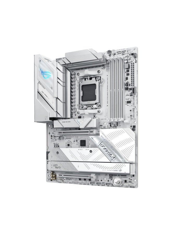 أسوس لوحة أم ROG Strix B850-A للألعاب WiFi7 Neo ATX AMD AM5، تدعم ذاكرة DDR5 حتى 256GB، PCIe 5.0 x16، 4x M.2 NVMe، Wi-Fi 7 و5Gb LAN، صوت SupremeFX 7.1، HDMI، تبريد AI وشبكات AI، Aura Sync RGB، أبيض | 90MB1P10-M0EAY0 - Image 4