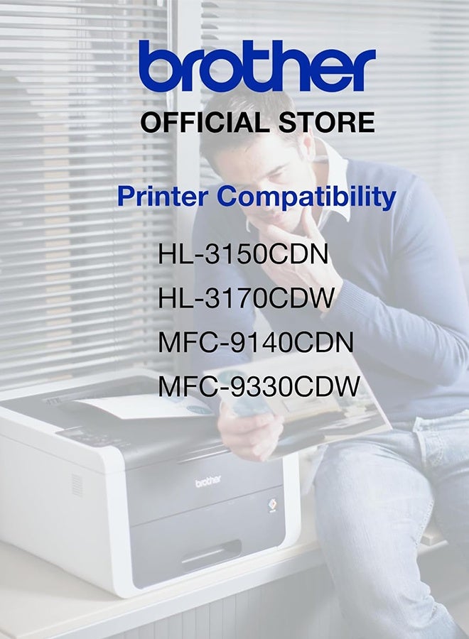 brother Original TN-261 Full Combo Set suitable for Printer Brother HL-3140CW 3142CW 3150CDW 3170CDW DCP-9015CDW 9017CDW 9020CDW MFC-9130CW 9140CDN 9330CDW 9340CDW (BK/C/Y/M) Black,Cyan,Magenta,Yellow - Image 2