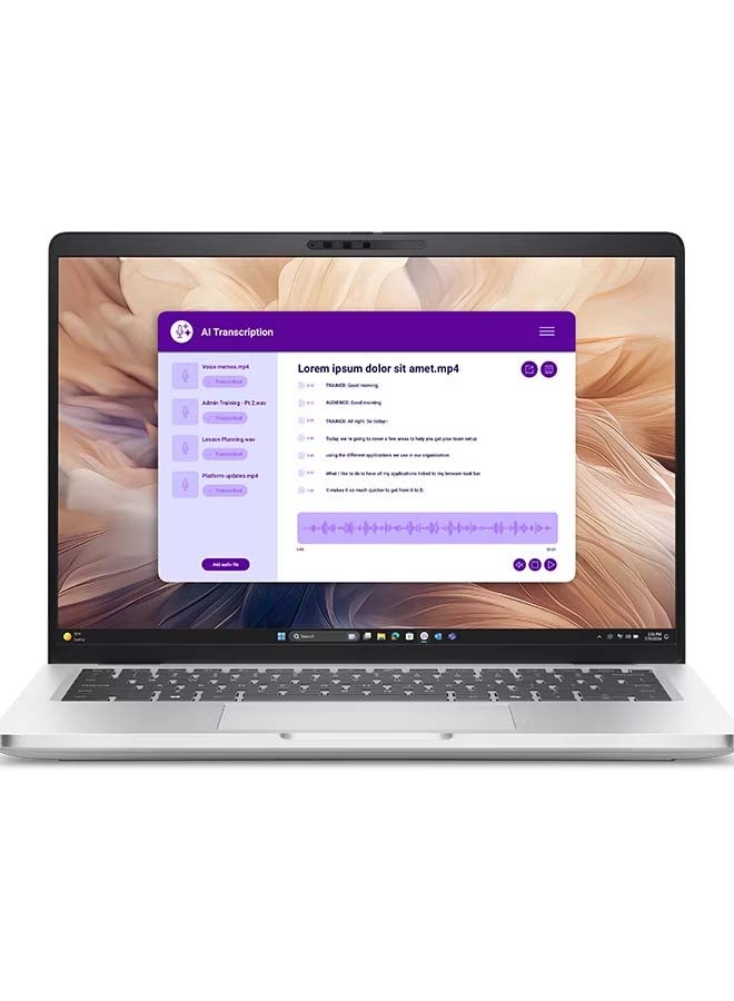 DELL Pro 14 Plus Laptop With 14 Inch Full HD (1920x1080) Display, Intel Core Ultra 7 268V vPro Processor/32GB RAM DDR5/1TB SSD/DOS(Without Windows)/ English/Arabic Silver - Image 1