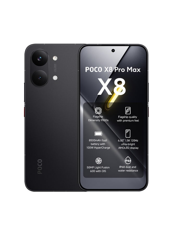 Xiaomi POCO X8 Pro Max Dual SIM 5G Black 12GB RAM 256GB - Global Version - Image 1