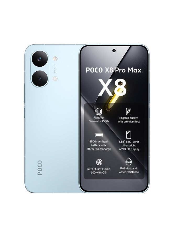 Xiaomi POCO X8 Pro Max Dual SIM 5G Blue 12GB RAM 512GB - Global Version - Image 1