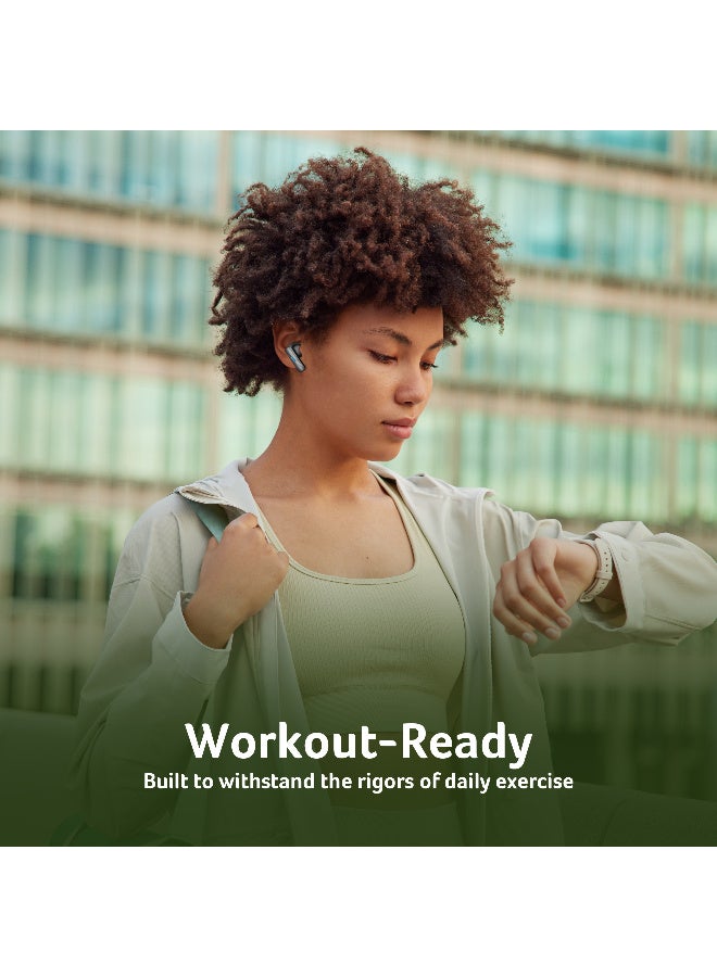 True Wireless Earbuds, Active Noise Cancellation (ANC), Bluetooth 5.4, 24-Hour Playtime, ENC Clear Calls, IPX4 Sweatproof, Gaming & Sports Headphones - Black black - view 3