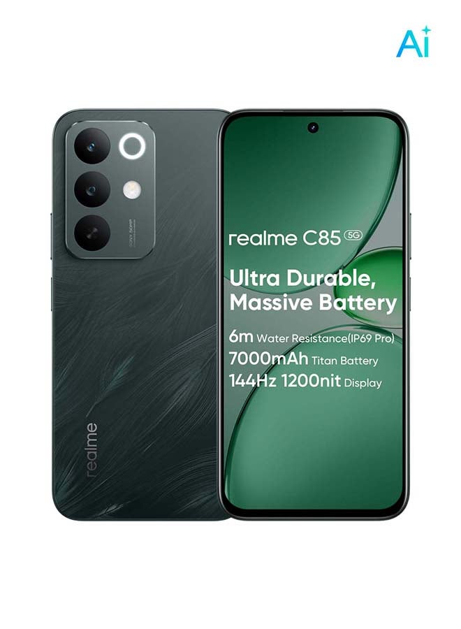 ريل مي C85 5G ثنائي الشريحة 5G أخضر طاووس 8 جيجابايت رام 256 جيجابايت - النسخة الدولية - Image 1