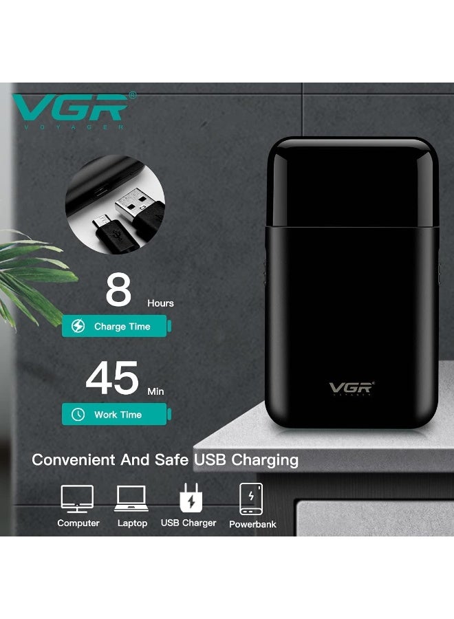 VGR V-390 Single Foil Cordless Electric Travel Mini Manufacturer Shaver For Man Multicolor black - Image 5