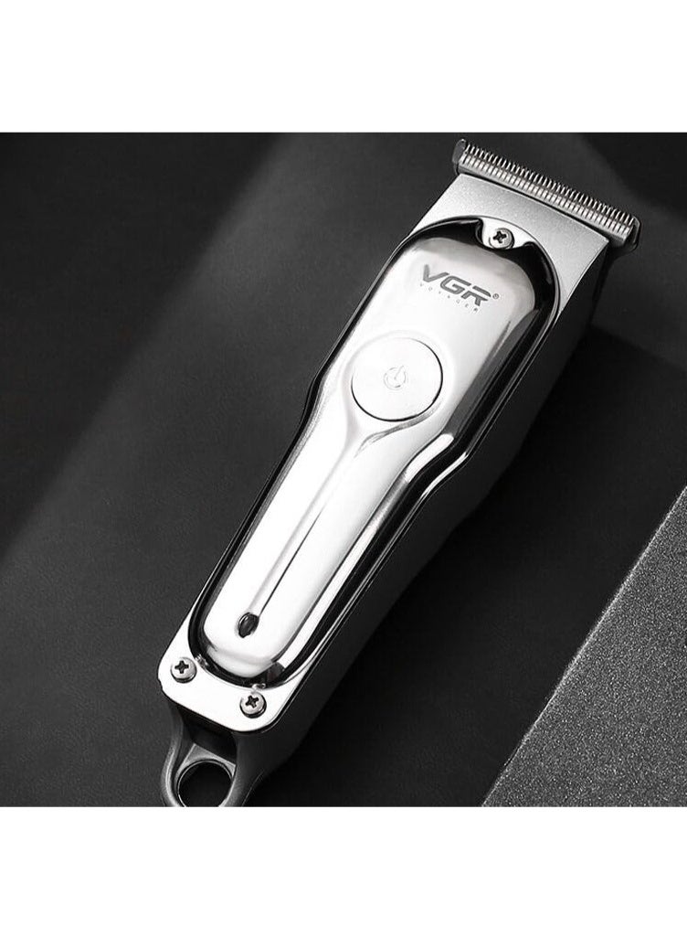 VGR V-071 Professional Hair Trimmer – 2-Speed Turbo Mode, T-Blade Zero Gapped, USB Rechargeable, 120 Mins Runtime. silver - Image 5