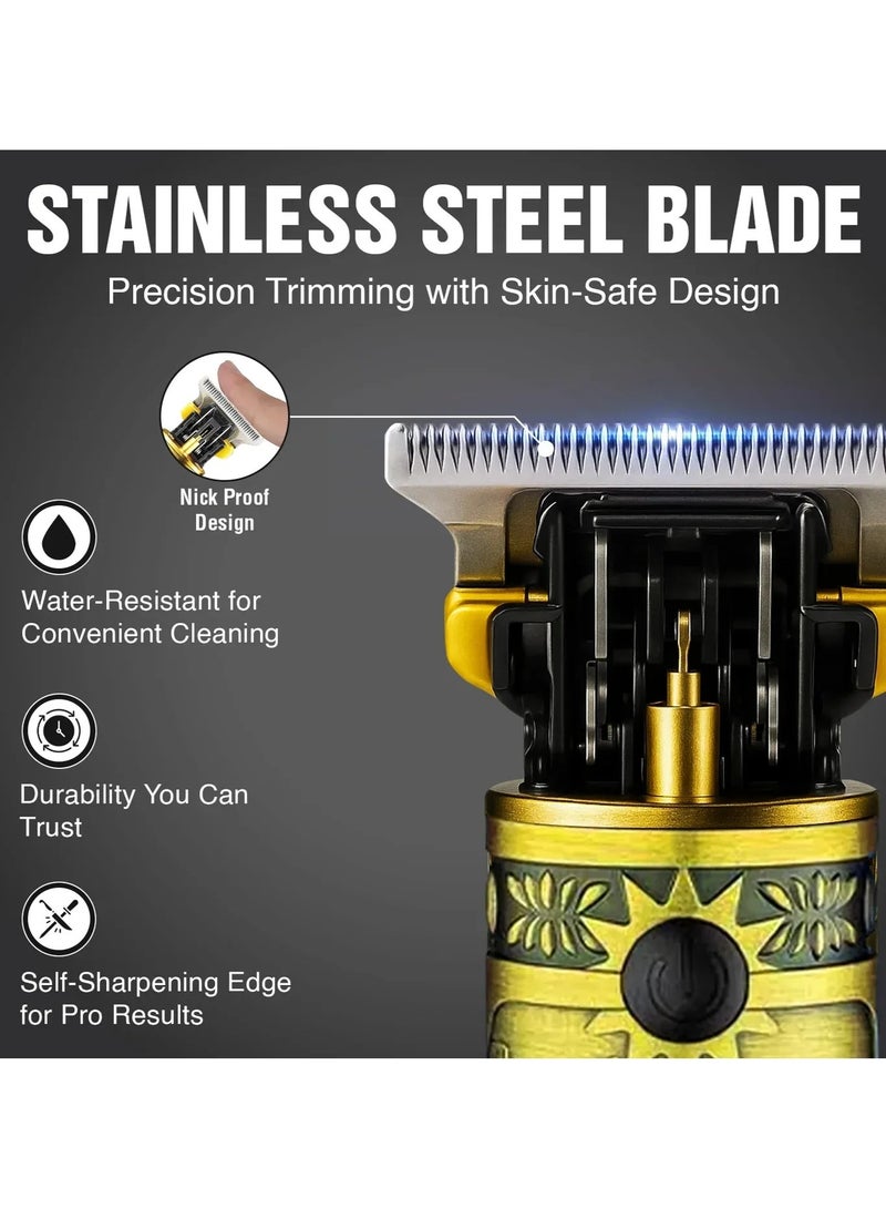 VGR V-228 Professional Hair Clipper with LED display Runtime: 180 min Trimmer for Men gold - Image 4