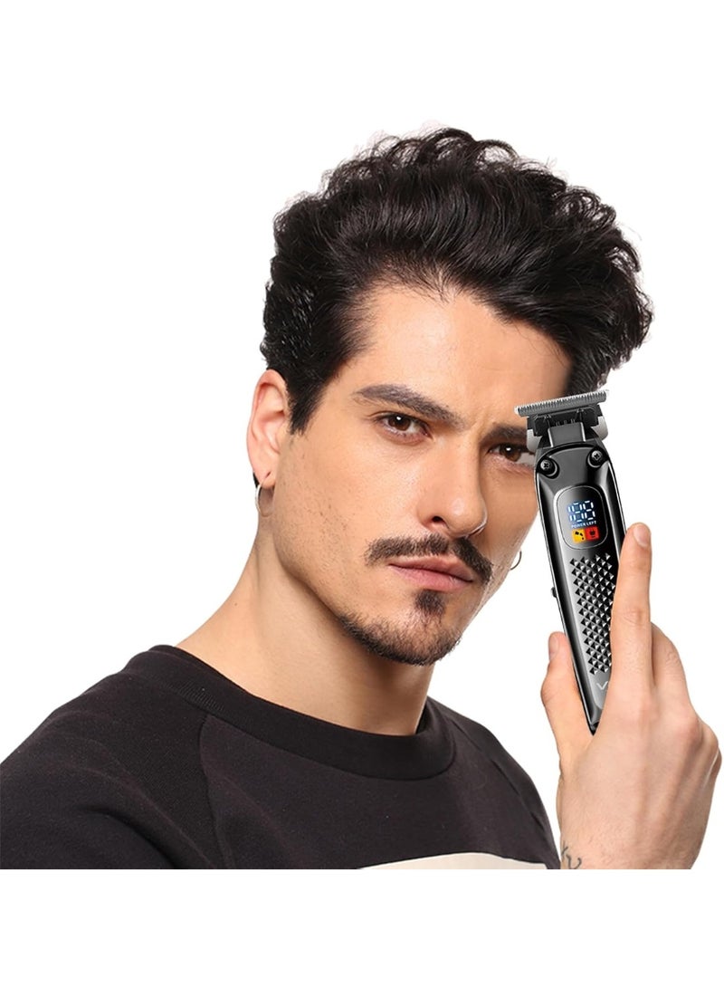 VGR V-972 Professional Hair Trimmers, Precision Beard Trimmer for Men, Cord/Cordless and Rechargeable with LED Display black - Image 5