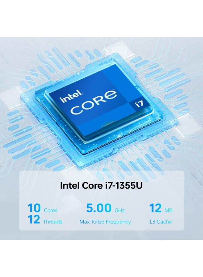 HP Essential 17 Laptop for Productivity & Daily Work, 17.3" FHD Display, Intel Core i7-1355U Performance, 32GB RAM + 1TB SSD, Webcam, USB-C, HDMI, Wi-Fi 6, Windows 11 Home, Silver,free MS Office English silver - Image 3