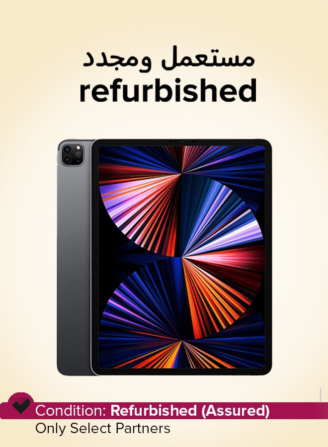 Apple Refurbished - iPad Pro 2021 (5th Gen) 12.9-inch M1 Chip 128GB Wi-Fi Space Gray With Facetime - Image 1