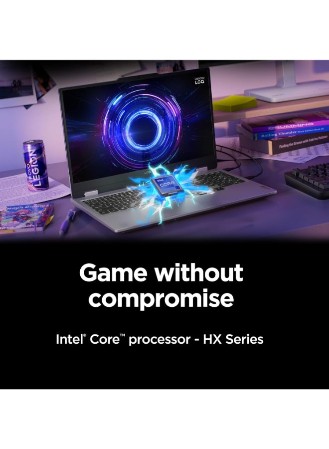 Lenovo LOQ 15IRX10 13th Generation Intel® Core™  i7-13650HX Processor (E-Core Max 3.60 GHz, P-Core Max 4.90 GHz ) 24GB DDR5 RAM 512GB M.2 PCIe SSD 15.6″ FHD Display (1920 x 1080) 144Hz refresh rate, NVIDIA® GeForce RTX™ 5050 8GB English Luna Grey - Image 3