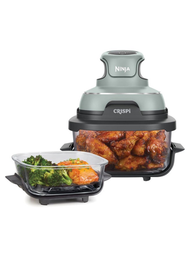 Ninja CRISPi Portable Air Fryer, 3.8L, 4-in-1: Air Fryer, Oven Roast, Keep Heat, Crisp, Compact for Convenient Storage, Two Removable Glass Containers and Lids, 3.8 L 1700 W FN101EUSG Sage - Image 1